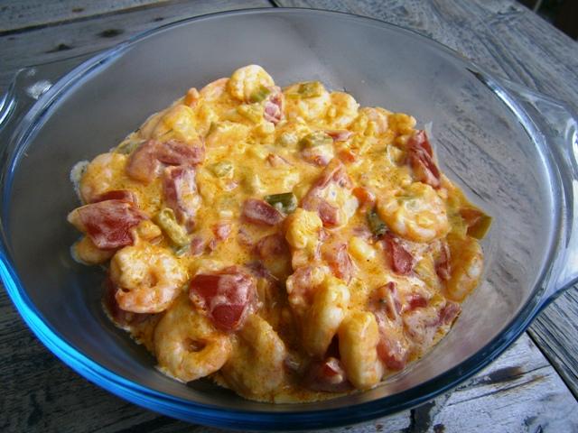 Scampi's met tomaat en feta op Griekse wijze