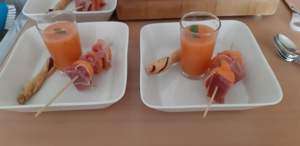 Trio van meloen een verrassend voorgerecht
