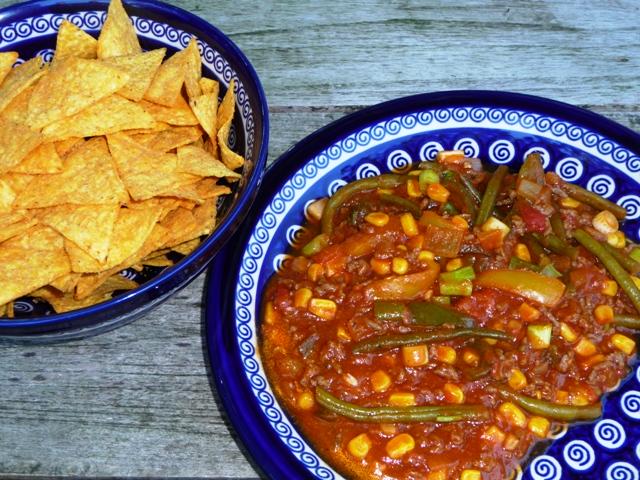 Mexicaans stoofpotje met gehakt en sperzieboontjes