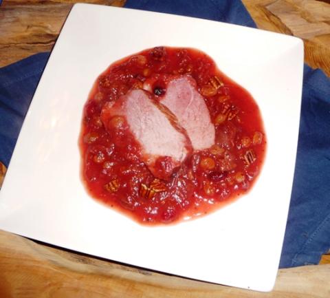 Beenham met Cranberrysaus