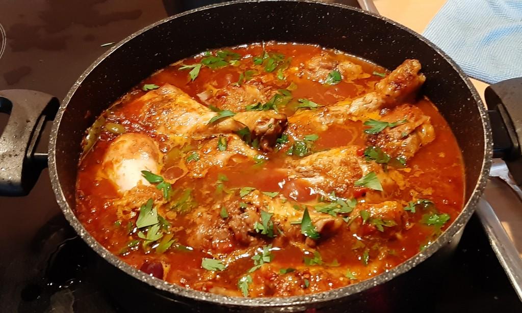 Siciliaanse kip met olijven 
