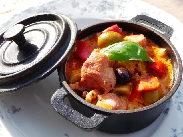 Italiaans pannetje met stukjes malse beenham