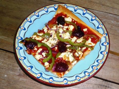 Griekse pizza van Yiannis