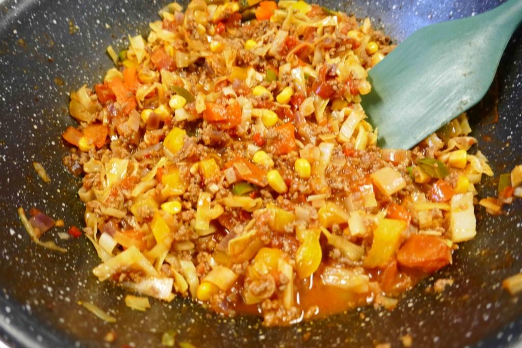 Mexicaans pruttelpotje met rundergehakt