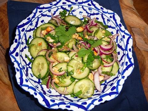 Thaise komkommersalade fris en pittig