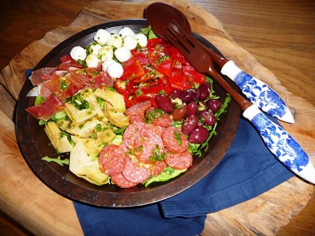 Italiaanse antipasti salade