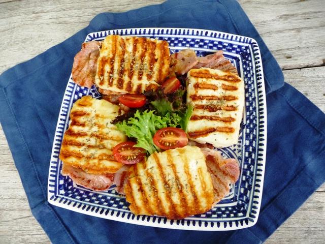 Gegrilde halloumi met lountza