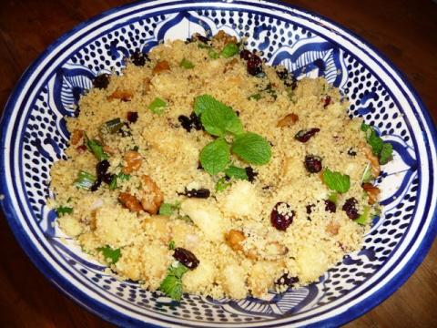 Couscous met appel en cranberry's