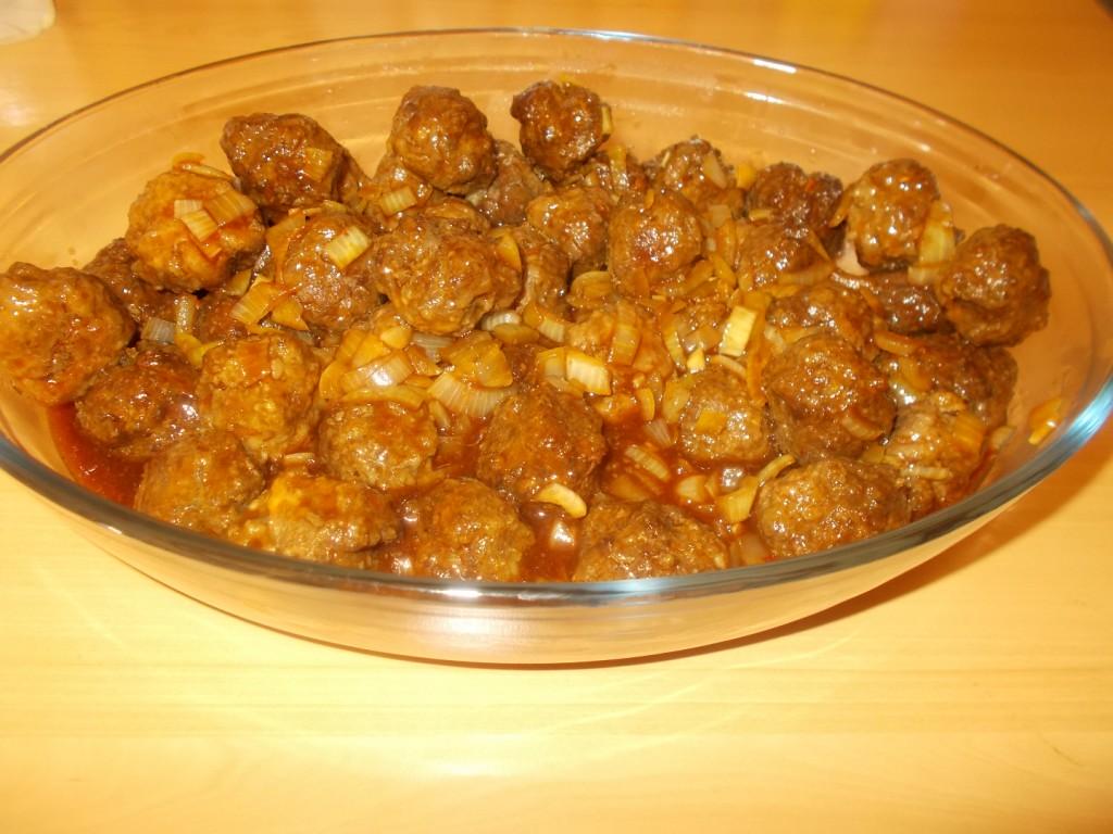 Chinese gehaktballetjes in pittige zoete saus