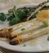 Geroosterde gemarineerde asperges met sinaasappel