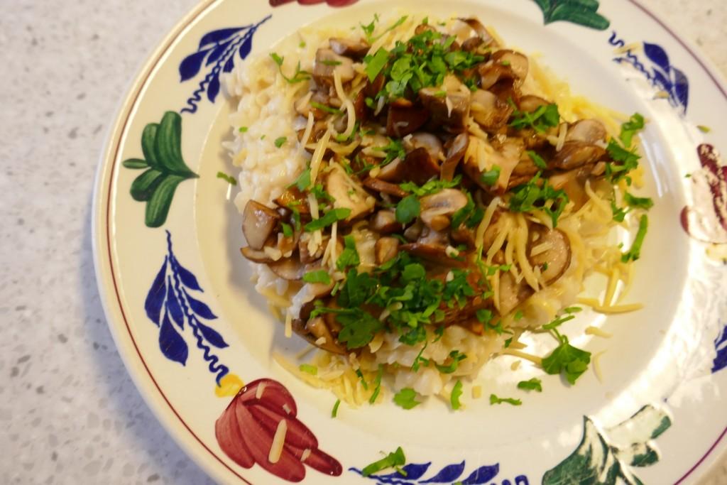 Romige Risotto met kastanje champignons