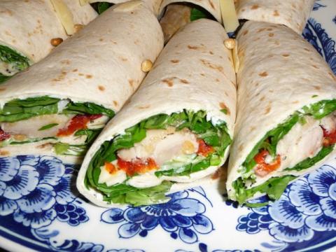 Wraps met gerookte makreel (of zalm)