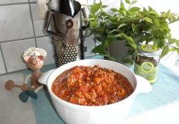 Saus voor bij de pasta met kalfs-gehakt