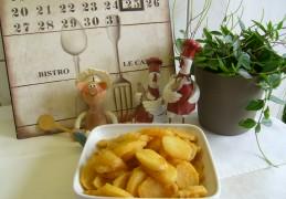 Aardappelschijfjes pittig gekruid