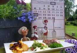 Dagschotel: steak natuur met een frisse salade en opgebakken patatjes