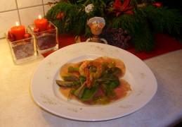 Tonijncarpaccio met scampi's