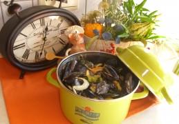Mosselen met citroen en lookpasta