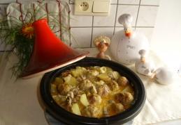 Tajine: bouletten met champignons in kokosmelk