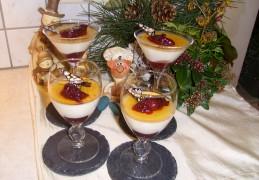 Dessert : panna cotta met rode vruchten
