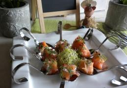 Hapje : Gerookte zalm met Boursin 