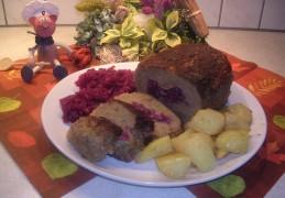 Gehakt brood met rode kool