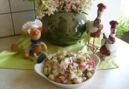 Salade van asperges en zijn garnituren