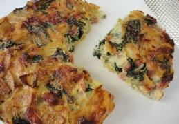 Quiche van prei en snijbiet