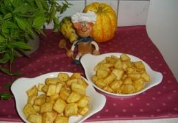 Aardappelen met viskruiden gewoon in de frietketel gebakken