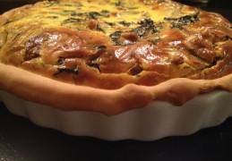 Quiche met snijbiet en zalm