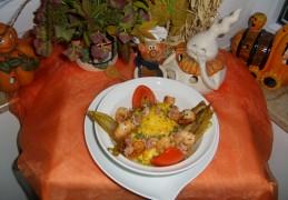 Dagschotel: scampi's met witloof, tomaat en puree