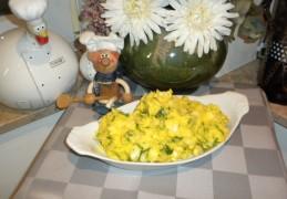 Aardappelpuree met witloof en rucola