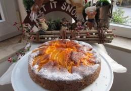 Dessert: perziken-cake 