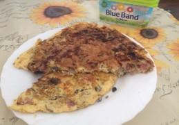 Omelet met champignons en kruiden