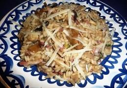 Paddenstoelen risotto met pancetta