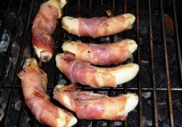 Bbq: Bananen met Serranoham