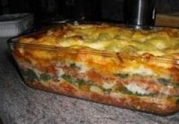 Lasagne florentine met gehakt, spinazie en mozzarella