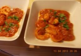 Portugese gamba's in tomaten-knoflooksaus