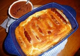Britse “Toad in the hole” (Pad in het gat)