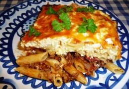 Griekse Pasticcio macaronia