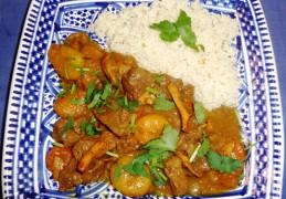 Runderstoof met cantharellen en abrikozen