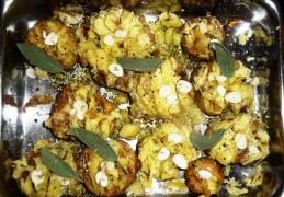 Geplette Opperdoezer uit de oven (Smashed Patatoes)