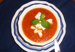 Geroosterde paprikasoep met feta