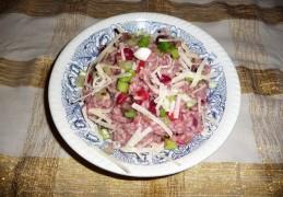 Kerstrisotto met rode wijn, cranberry's en kastanjes