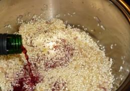Kerstrisotto met rode wijn, cranberry's en kastanjes