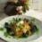 Mosselen pittig gekruid met pasta en groenten vergezeld van gorgonzola