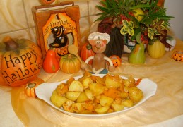 Aardappelen op provencaalse wijze in Halloweensfeer