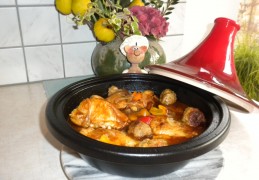 Tajine: hauts de cuisse de poulet