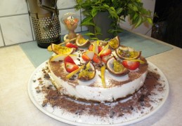 Dessert: kaastaart met Poire Williams