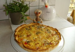 Quiche door het dolle heen