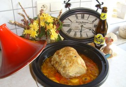Tajine: ruggebraad zonder been met Moeder Overste Tripel